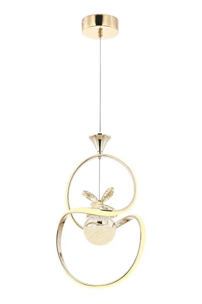 Eray Aydınlatma 1921-1 Gold Kristal Taşlı Led Avize