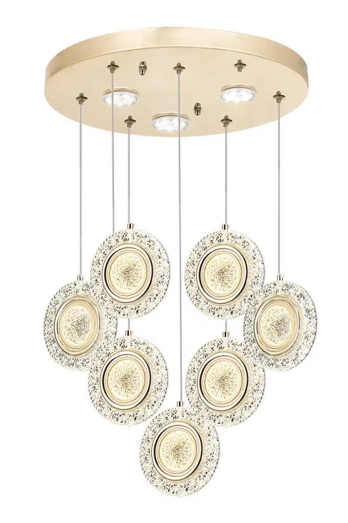 Eray Aydınlatma 3032-6+1 7li Sarkıt 3 Renk Led Avize
