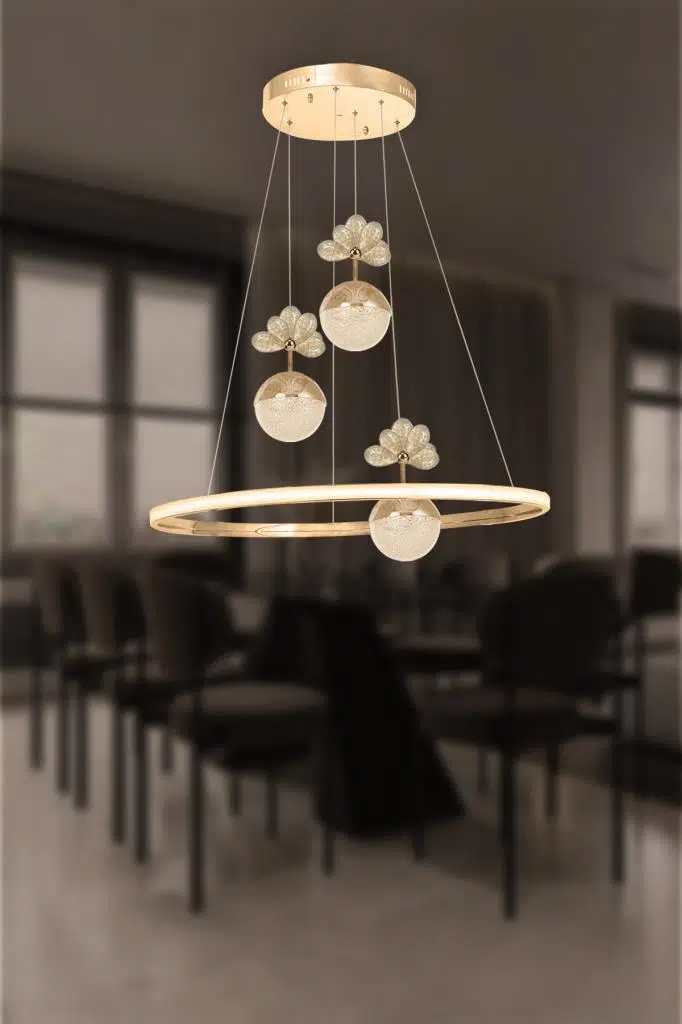 Eray Aydınlatma 2078-40 SR 3 Toplu Led Gold Avize