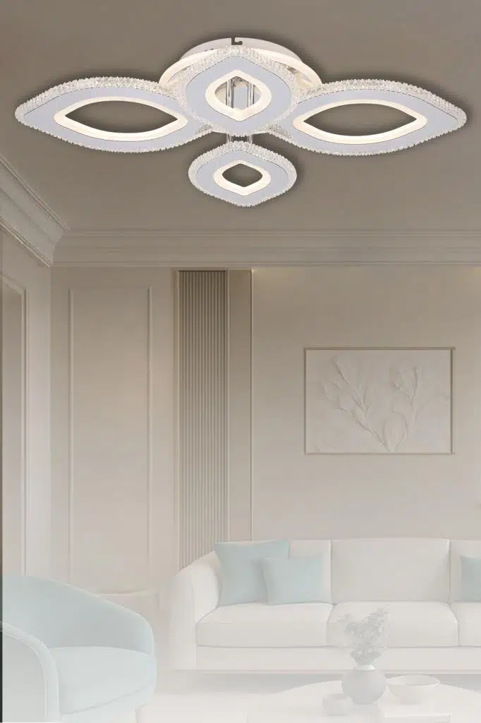Eray Aydınlatma T008-4 Krom Kumandalı Led Avize