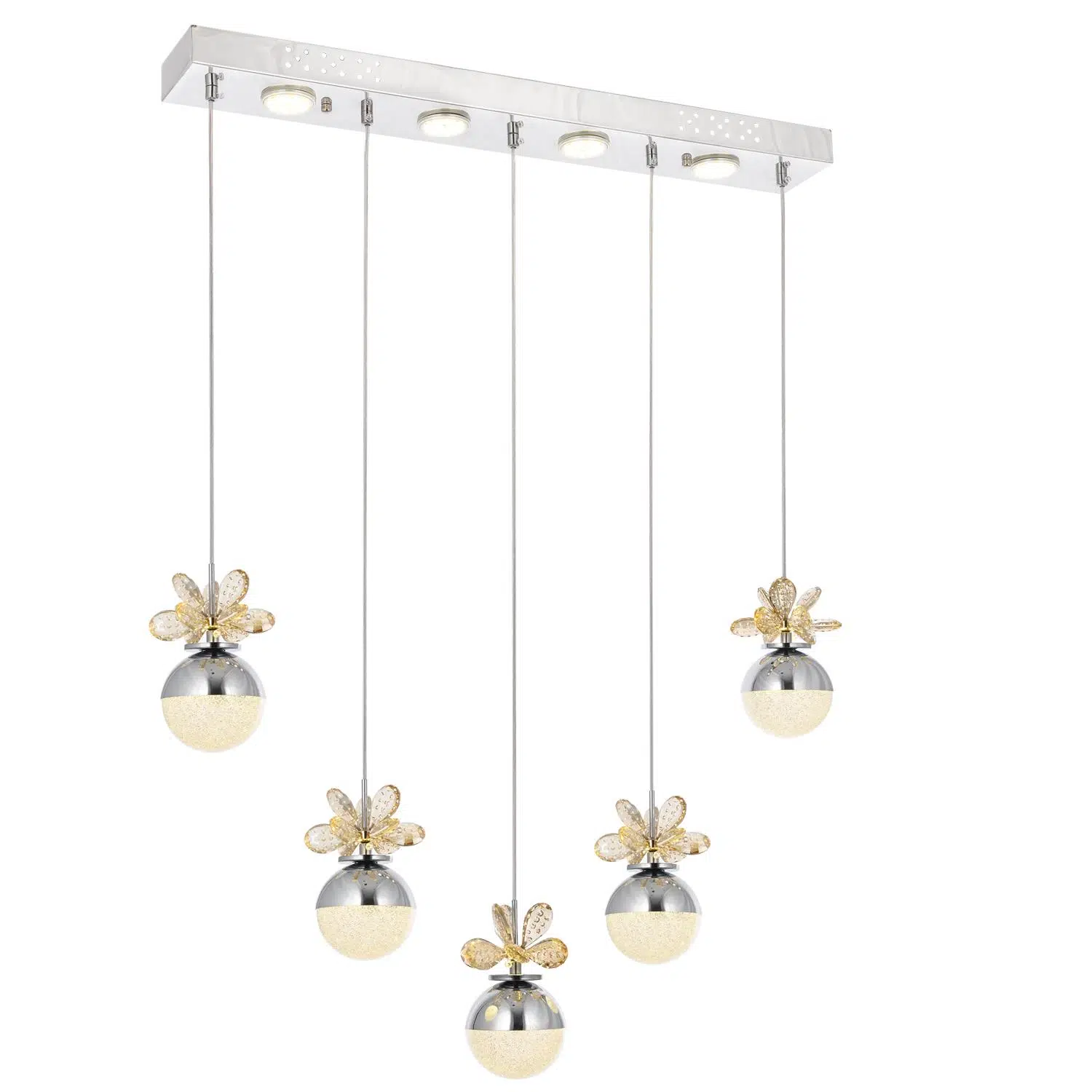 Eray Aydınlatma 9178-5+4R Krom Powerled Sıralı 5 li Avize
