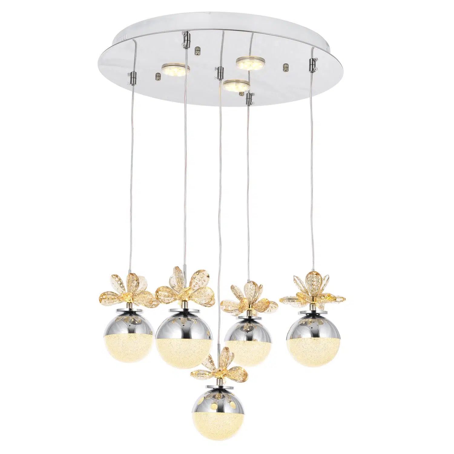 Eray Aydınlatma 9178-4+1+3R Krom Powerled 5 li Avize