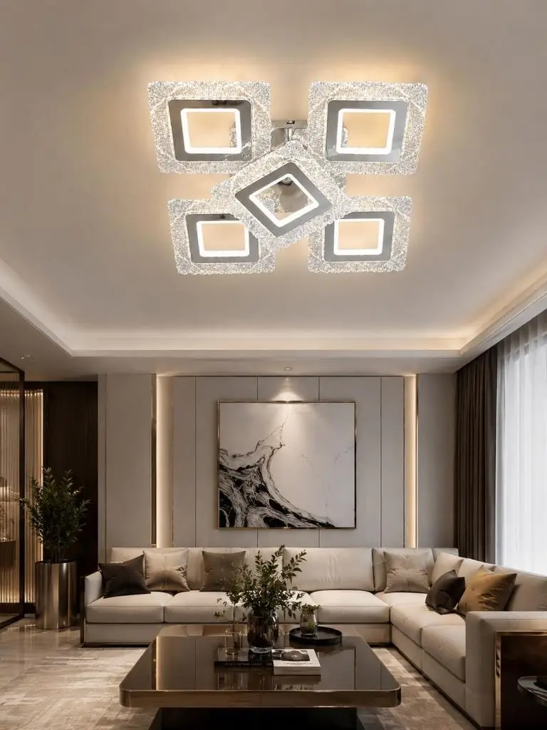 Eray Aydınlatma A016-4+1 Krom Dimmer Kumandalı Led Avize