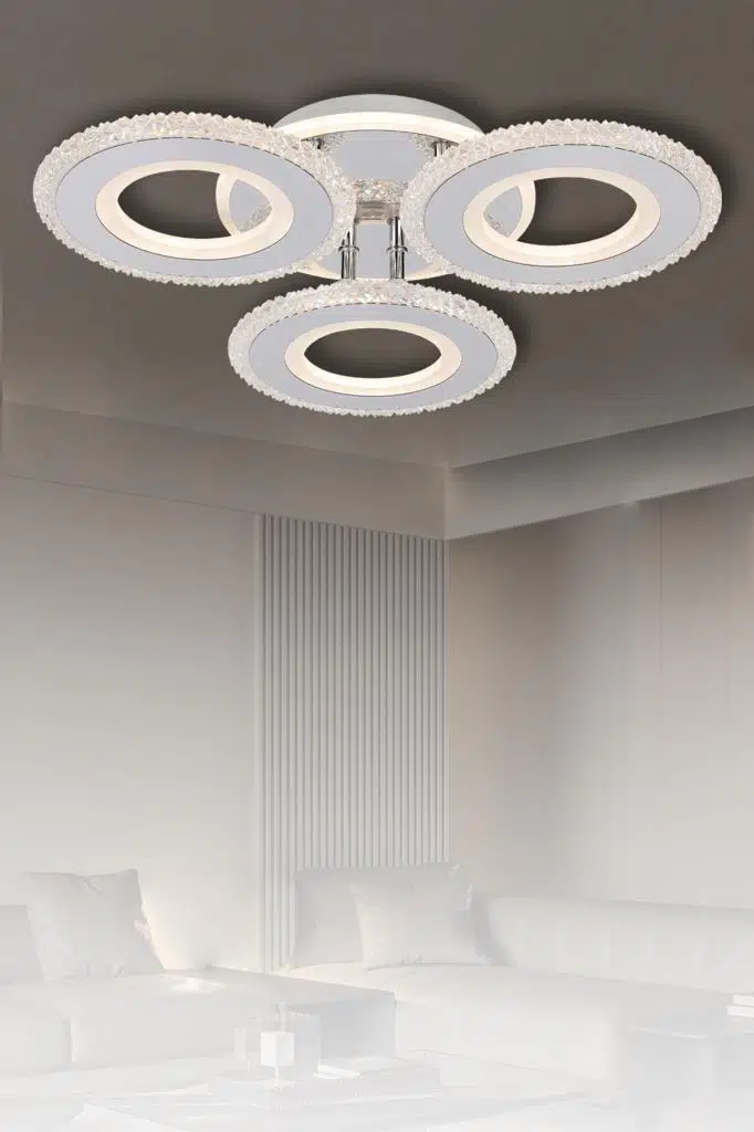 Eray Aydınlatma T001-3 Krom Kumandalı Led Avize