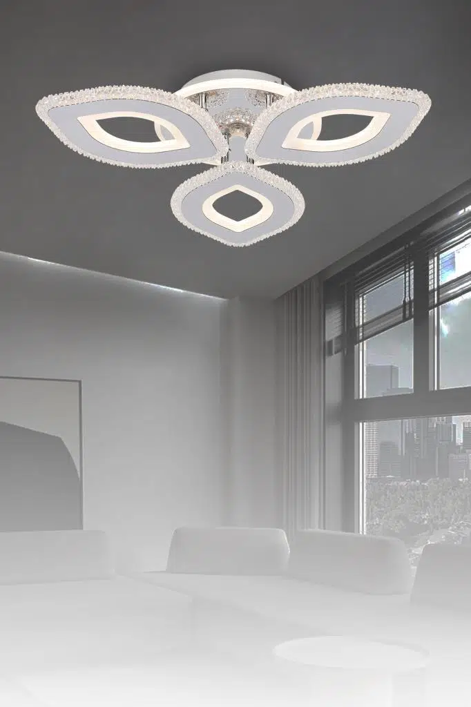 Eray Aydınlatma T008-3 Krom Kumandalı Led Avize