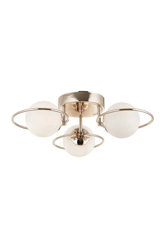Eray Aydınlatma 3 lü Opal Camlı Rose Gold Avize